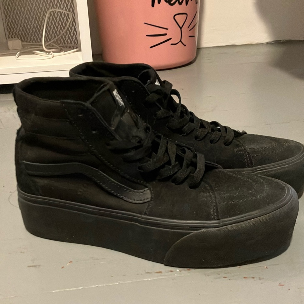 Vans Black Platform Women's Shoes